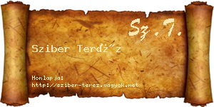 Sziber Teréz névjegykártya